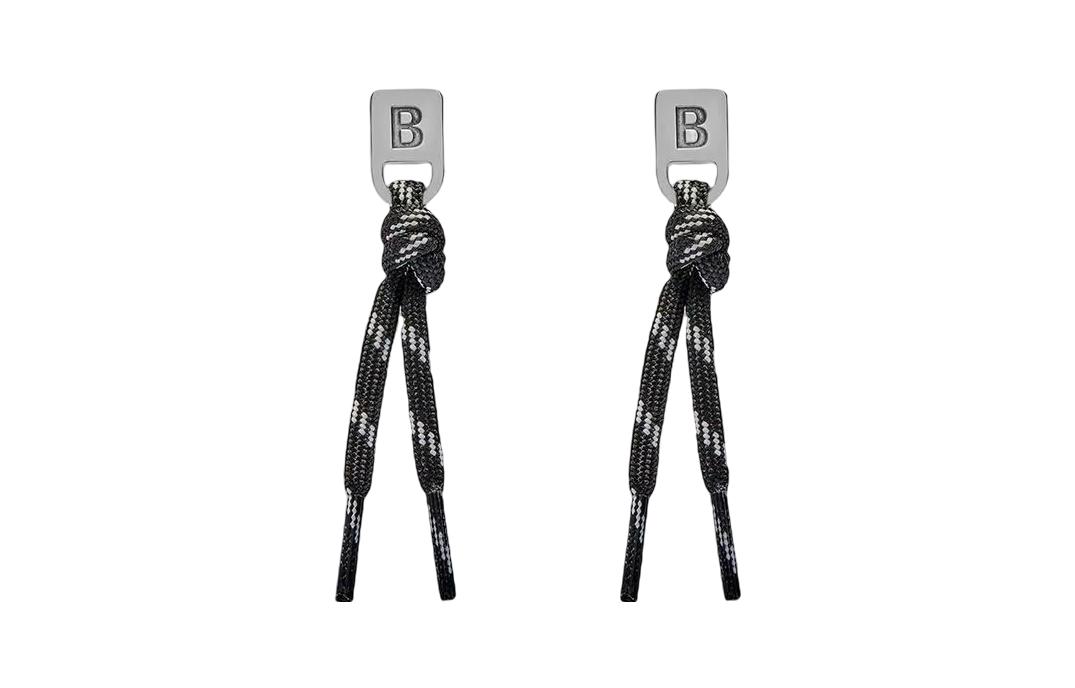 (Women) Balenciaga  Black Brass Drop String Earrings 697650TZX4S1766