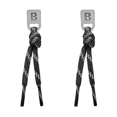 (Women) Balenciaga Black Brass Drop String Earrings 697650TZX4S1766