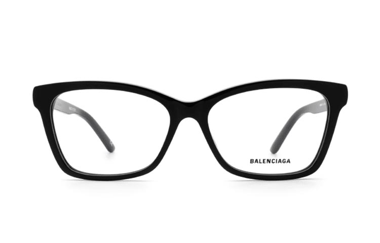 Lookbook (W) Balenciaga Bingkai Cermin Mata Rama-Rama Optik Hitam BB0186O-001