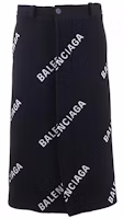 (Women) Balenciaga Black Casual Midi Dress with Letter Print. 626564TIU021070 (Women) Balenciaga Black Casual Midi Dress with Letter Print. 626564TIU021070