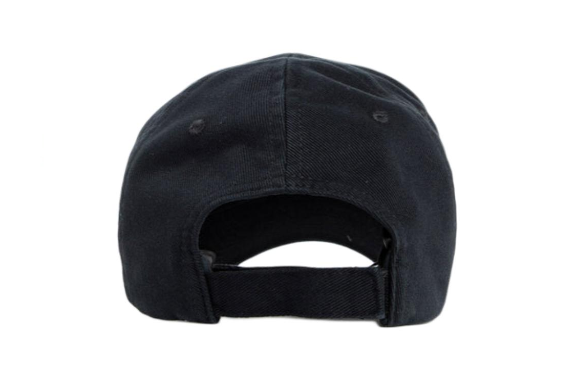 Lookbook (Women) Balenciaga  Black Cotton Cap with Letter Print Design. 788752410B2