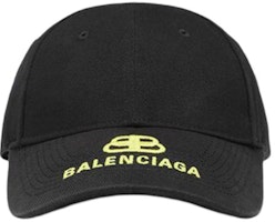 (Women) Balenciaga Black Cotton Cap with Logo Embellishment. 577548310B21075 (Women) Balenciaga Black Cotton Cap with Logo Embellishment. 577548310B21075