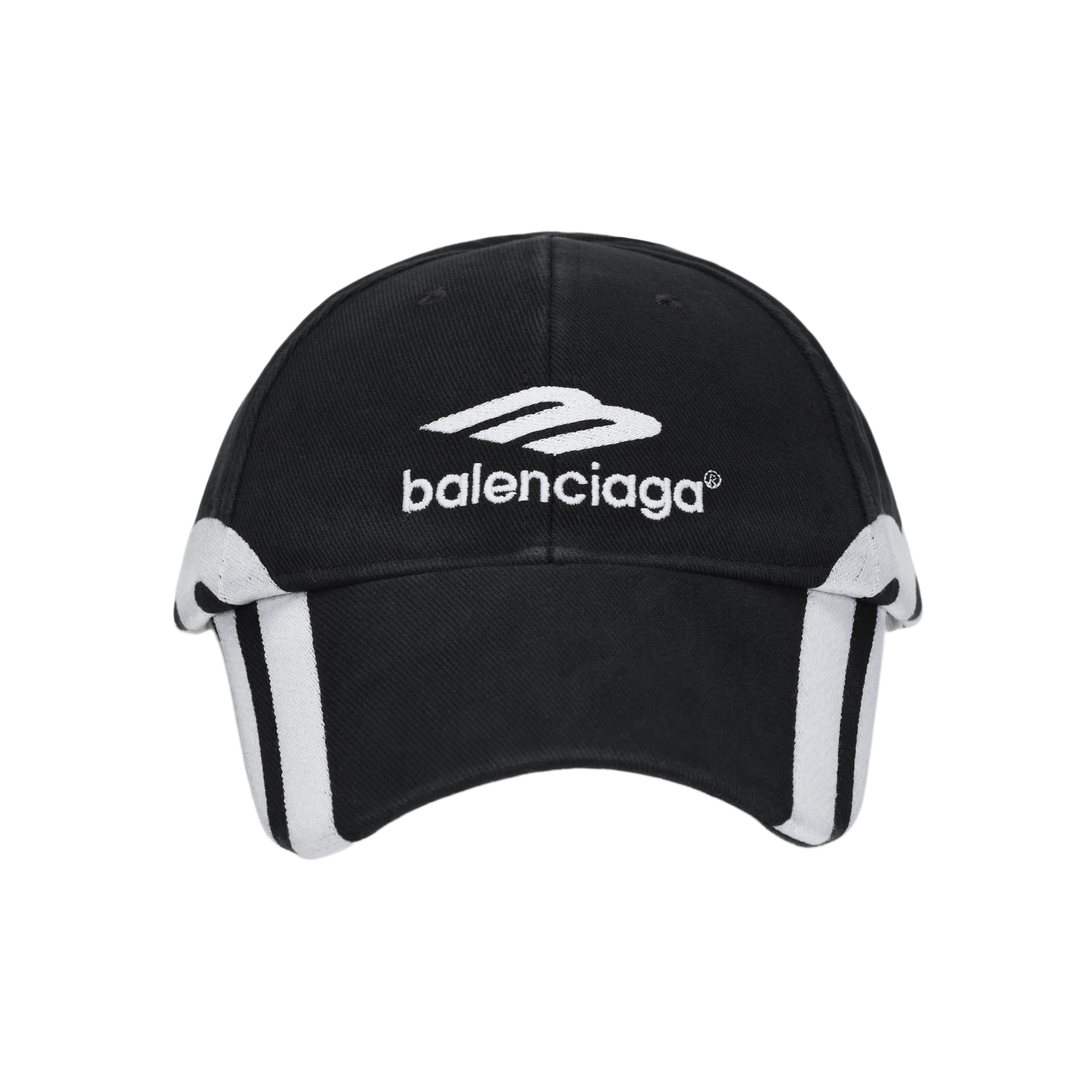 (Women) Balenciaga  Black Cotton Logo Baseball Cap 766860410b21702