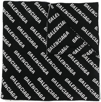 (W) 巴黎世家 黑色极简时尚针织围巾. 719583T16601070 Buy (W) 巴黎世家 黑色极简时尚针织围巾. 719583T16601070