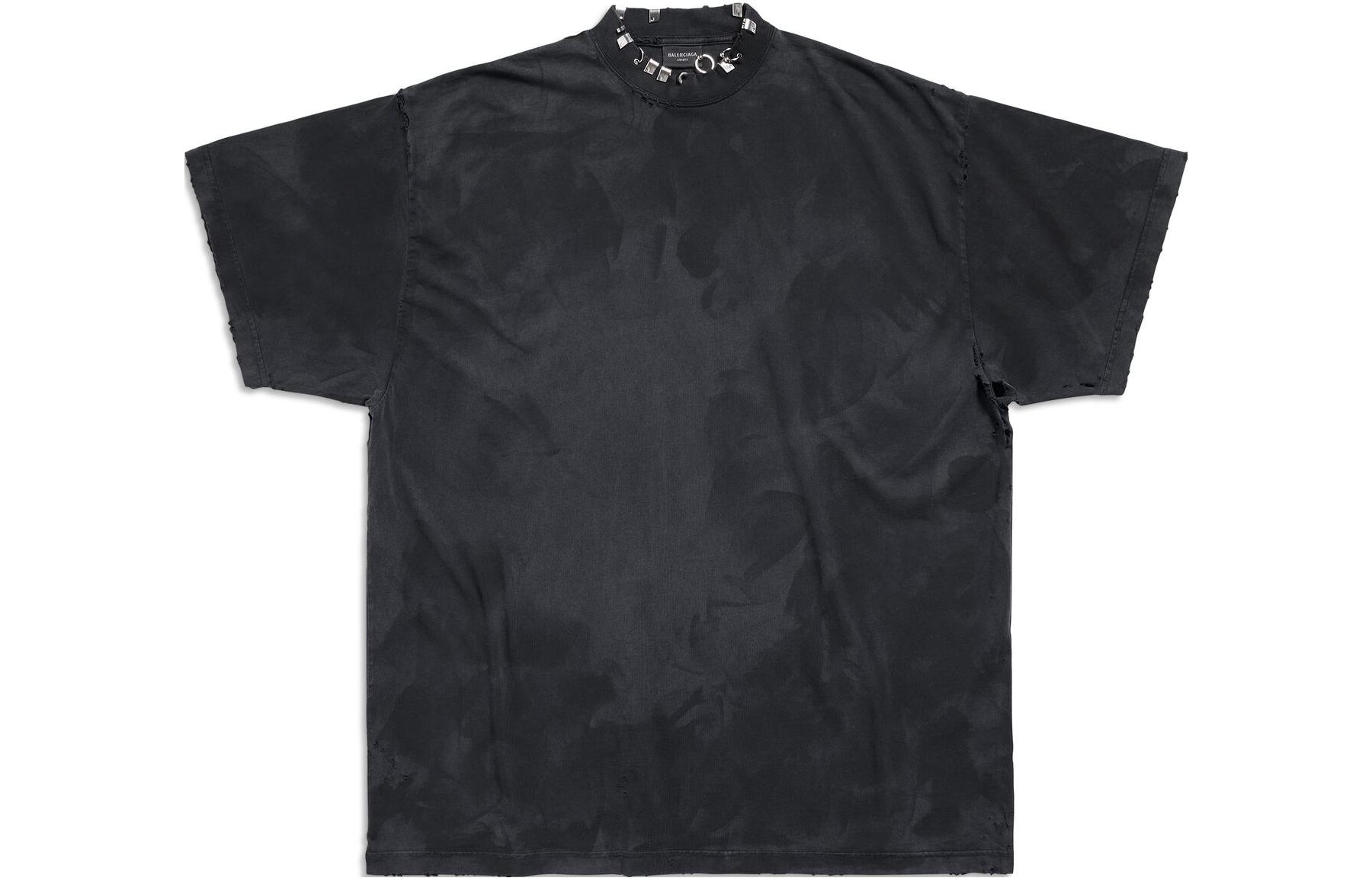 Order (Women) Balenciaga  Black Crew Neck Casual T-Shirt. 761460TPVD41055