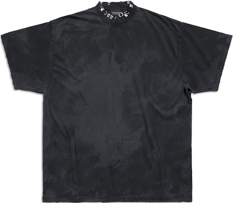 (Women) Balenciaga Black Crew Neck Casual T-Shirt. 761460TPVD41055 Order (Women) Balenciaga Black Crew Neck Casual T-Shirt. 761460TPVD41055