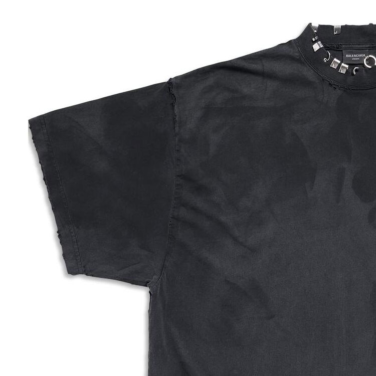 Sizing (Women) Balenciaga  Black Crew Neck Casual T-Shirt. 761460TPVD41055