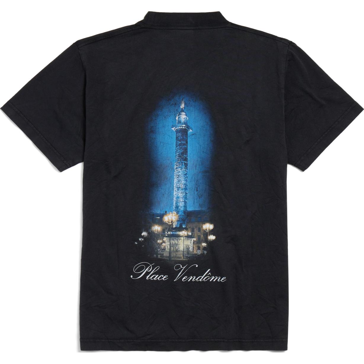 (Women) Balenciaga  Black Crewneck Graphic Print Casual T-Shirt. 809122TRVL89374 圖 3