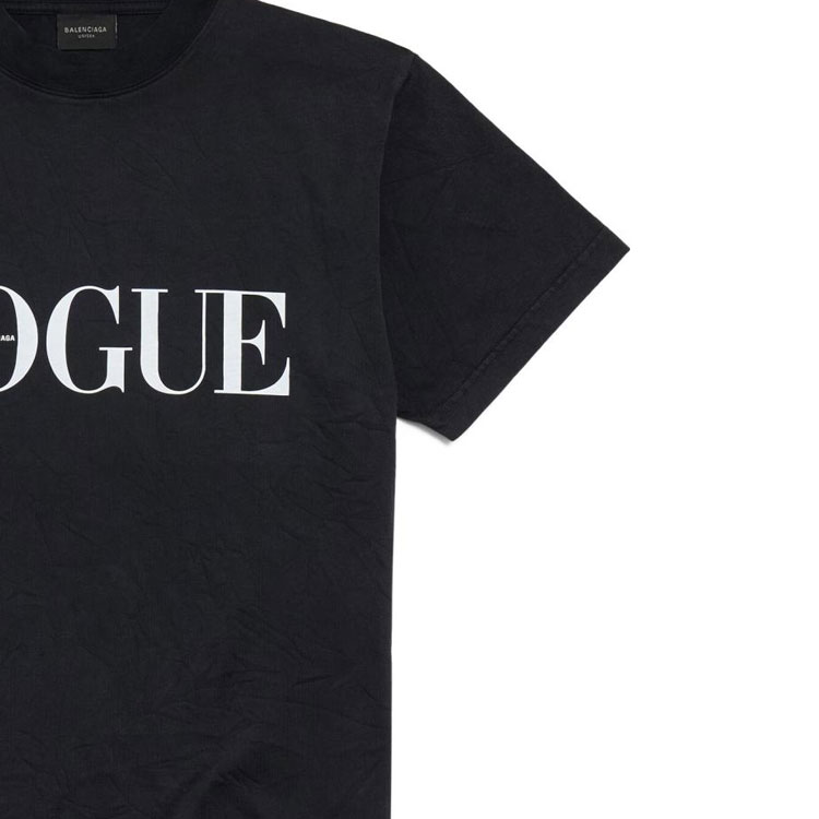 (Women) Balenciaga  Black Crewneck Graphic Print Casual T-Shirt. 809122TRVL89374 圖 5