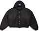 Buy (W) Balenciaga 黑色拉鍊短版連帽外套附Logo。 805512TRO511000