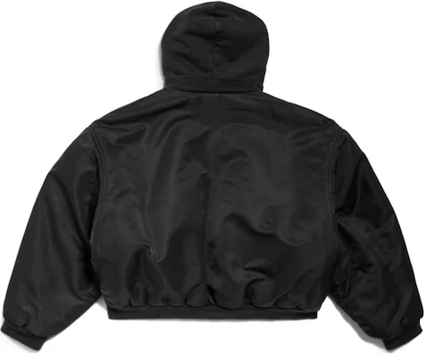 (W) Balenciaga 黑色拉鍊短版連帽外套附Logo。 805512TRO511000 Lookbook (W) Balenciaga 黑色拉鍊短版連帽外套附Logo。 805512TRO511000