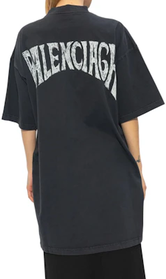 (W) Balenciaga 黑灰色標誌圓領短袖T恤 常規版型 739037TPVU4-1569 Shop (W) Balenciaga 黑灰色標誌圓領短袖T恤 常規版型 739037TPVU4-1569