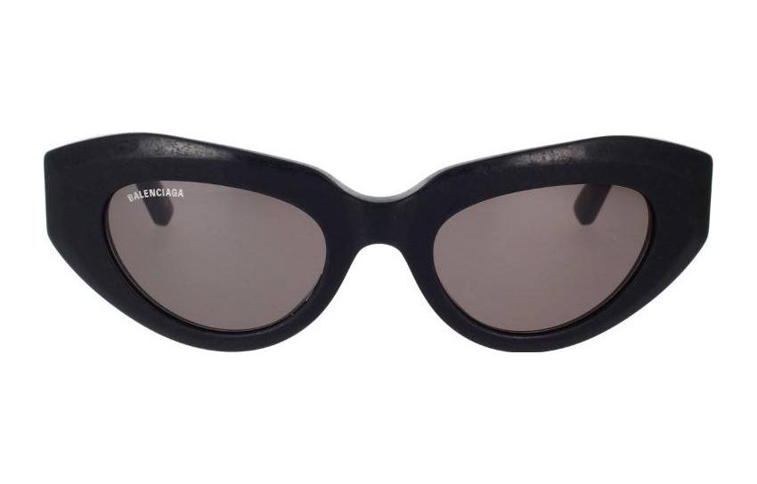 Lookbook (W) Balenciaga Cermin Mata Hitam Bingkai Unik dengan Logo di Tangkai. BB0236S001