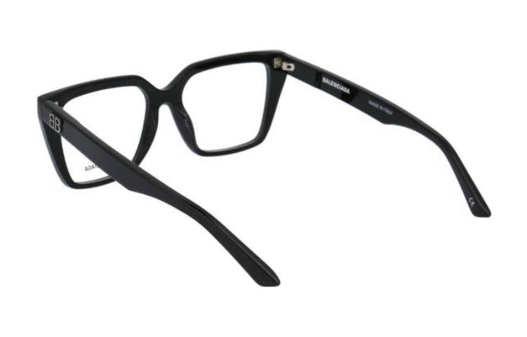 Shop (W) Balenciaga Bingkai Cermin Mata Optik Hitam Ringan Selesa BB0130O001