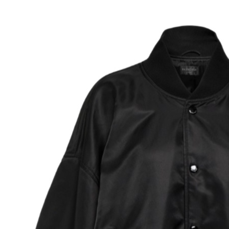 Shop (W) 巴黎世家黑色字母印花棒球领长袖夹克. 768924TNO271000