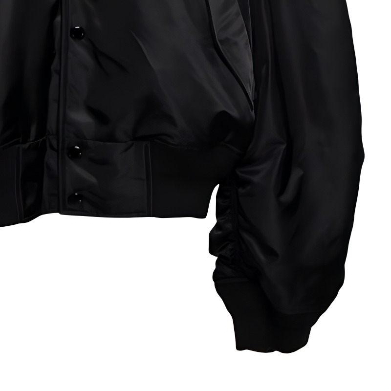 Purchase (W) 巴黎世家黑色字母印花棒球领长袖夹克. 768924TNO271000