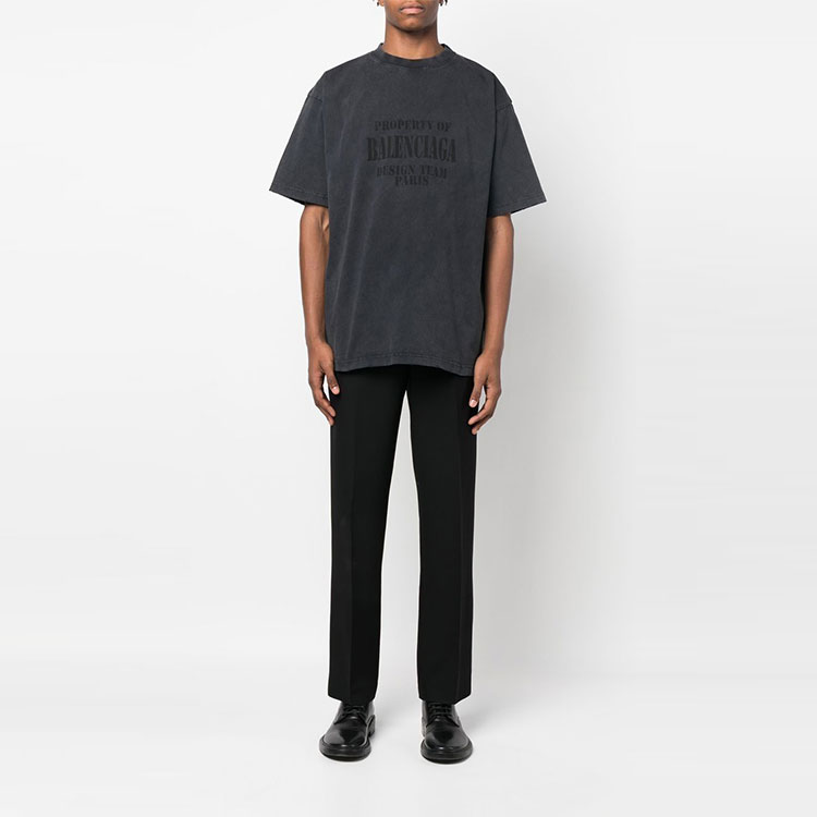 (Women) Balenciaga  Black Letter Print Crewneck T-Shirt. 641655TMVH81055 圖 5