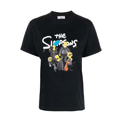(Women) Balenciaga Black Letter Print Graphic Crewneck T-Shirt Classic Fit. 670943TLVG70100