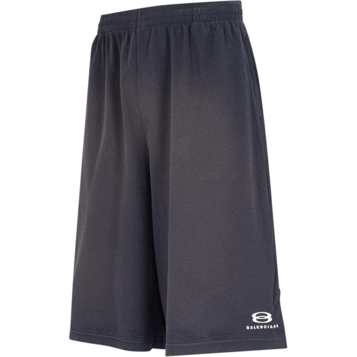 Shop (W) 巴黎世家 黑色字母印花中腰宽松休闲短裤. 795261TPVG91569