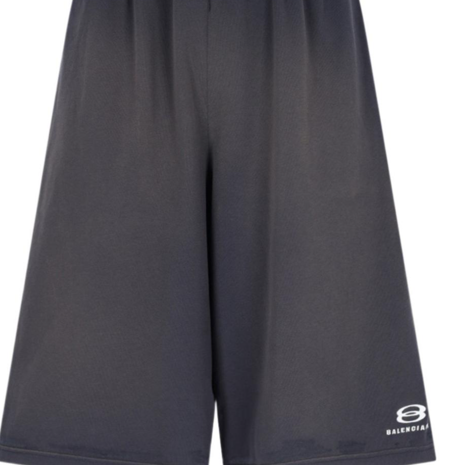 Purchase (W) 巴黎世家 黑色字母印花中腰宽松休闲短裤. 795261TPVG91569