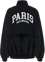 (W) バレンシアガ ブラック レタープリント ジップアップ ハイカラー ジャケット 774066TBP011000 Lookbook (W) バレンシアガ ブラック レタープリント ジップアップ ハイカラー ジャケット 774066TBP011000