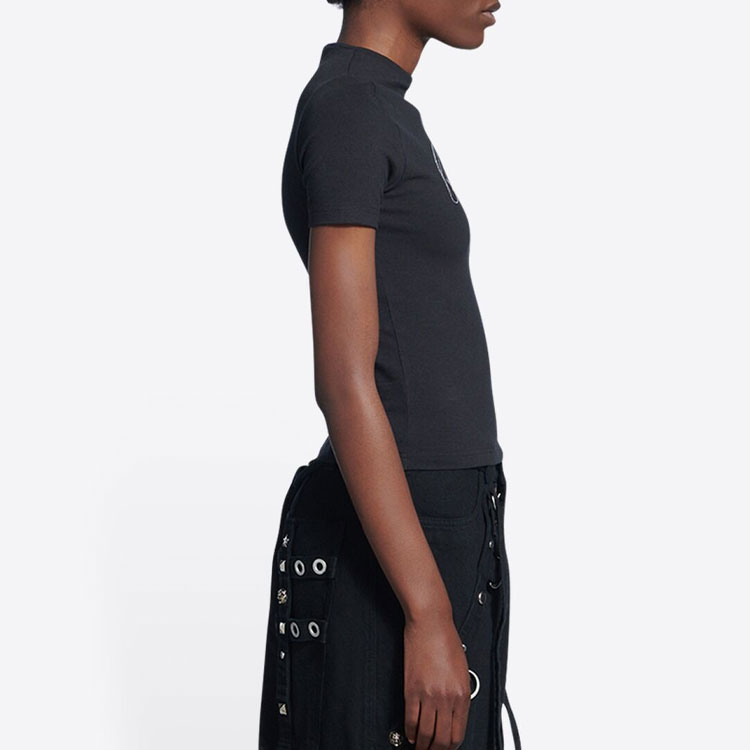 (Women) Balenciaga  Black Logo Crewneck T-Shirt SS22 681057TLVH61000 圖 6