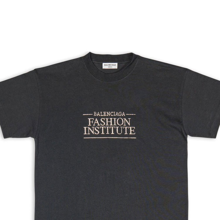 (Women) Balenciaga  Black Logo Crystal T-Shirt FW22 Oversized Crewneck Tee. 612965TMVO91073 圖 6