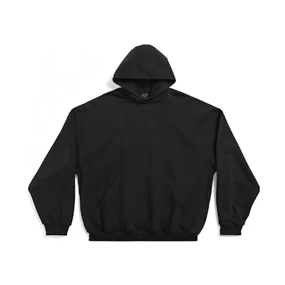 (Women) Balenciaga Black Logo Print Hoodie Pullover - Oversized Fit. 739024TOVU91055