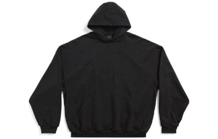 Order (W) Balenciaga 黑色印花連帽衫 - 寬鬆版型上衣。 739024TOVU91055