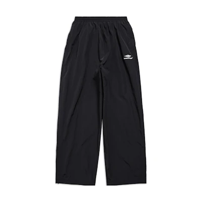 (Women) Balenciaga Black Logo Printed Relaxed Fit Elastic Casual Pants. 763437TNQ251000