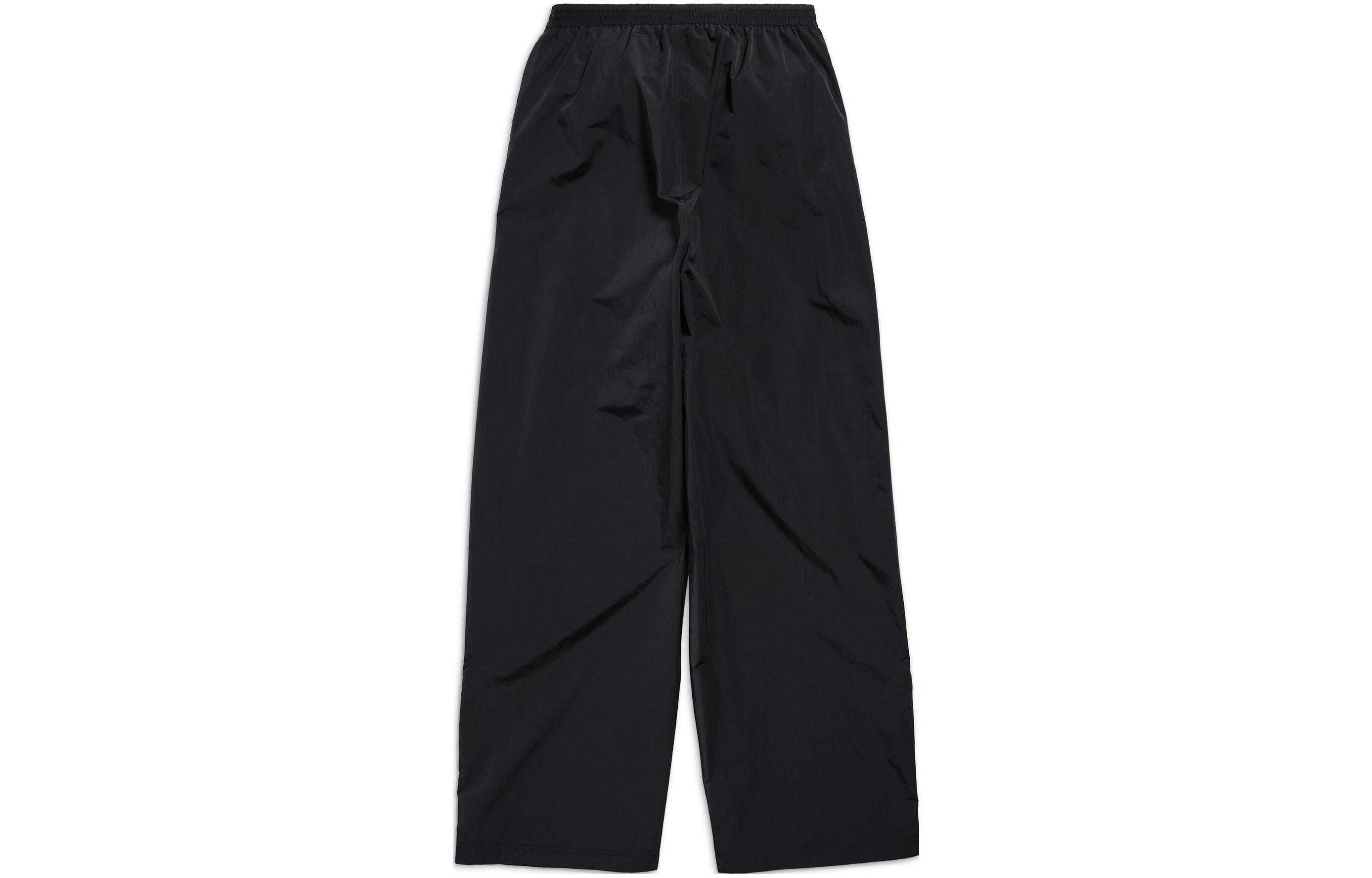 Lookbook (W) Balenciaga 黑色Logo印花寬鬆彈性休閒長褲. 763437TNQ251000