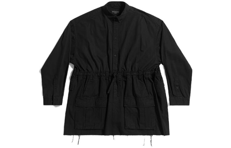 (Women) Balenciaga  Black Long-Sleeve Midi Casual Dress. 720102TNP041000