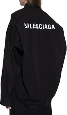 (W) Balenciaga Baju Hitam Lengan Panjang dengan Satu Butang & Kolar Tajam 725395TYB181000 Shop (W) Balenciaga Baju Hitam Lengan Panjang dengan Satu Butang & Kolar Tajam 725395TYB181000