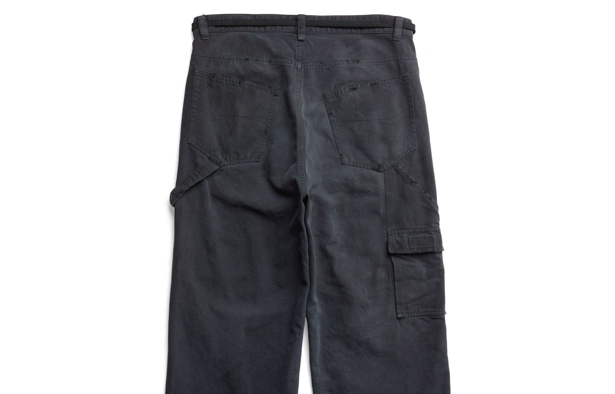 (Women) Balenciaga  Black Loose-Fit Mid-Rise Straight-Leg Cropped Jeans 746491TLP061000 圖 3