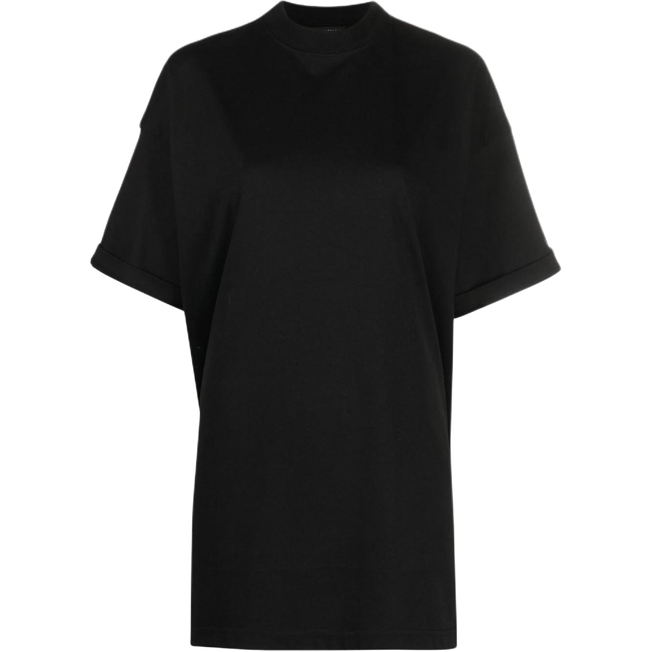 (Women) Balenciaga  Black Oversized Crew Neck T-Shirt SS22 Collection. 694576TMVB91000