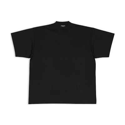 (Women) Balenciaga Black Oversized Crewneck Short Sleeve T-Shirt SS22. 694576TMVB90100
