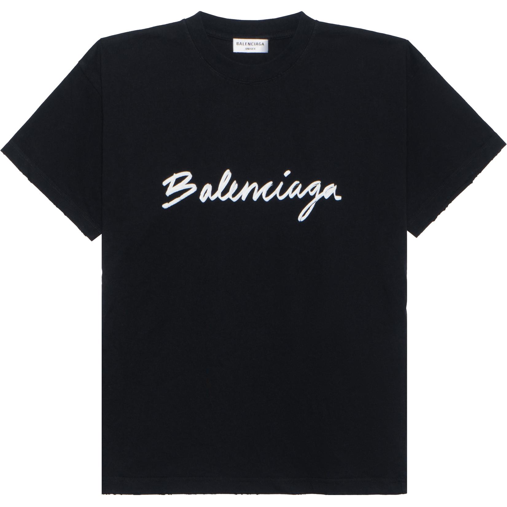 (Women) Balenciaga  Black Oversized Logo Print T-Shirt FW22 612965TMVB41070
