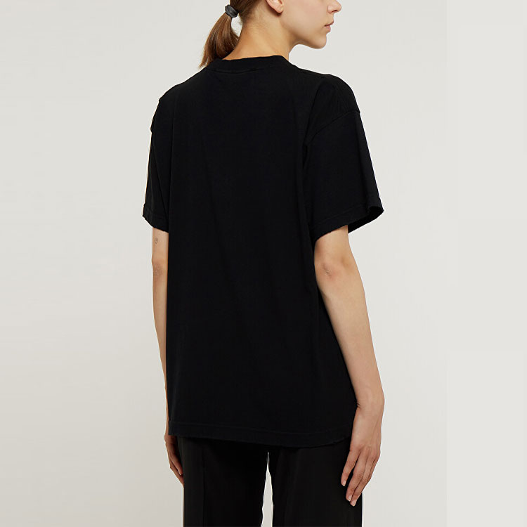 (Women) Balenciaga  Black Oversized Logo Print T-Shirt FW22 612965TMVB41070 圖 5