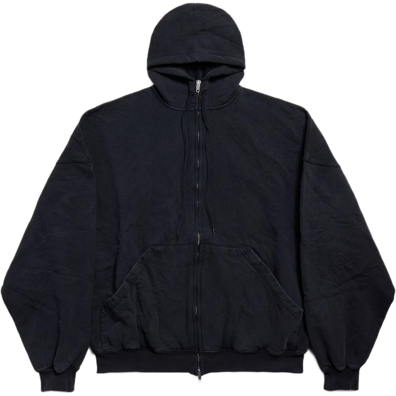 (Women) Balenciaga  Black Printed Oversized Hoodie Jacket. 826148TSVI81041 圖 2