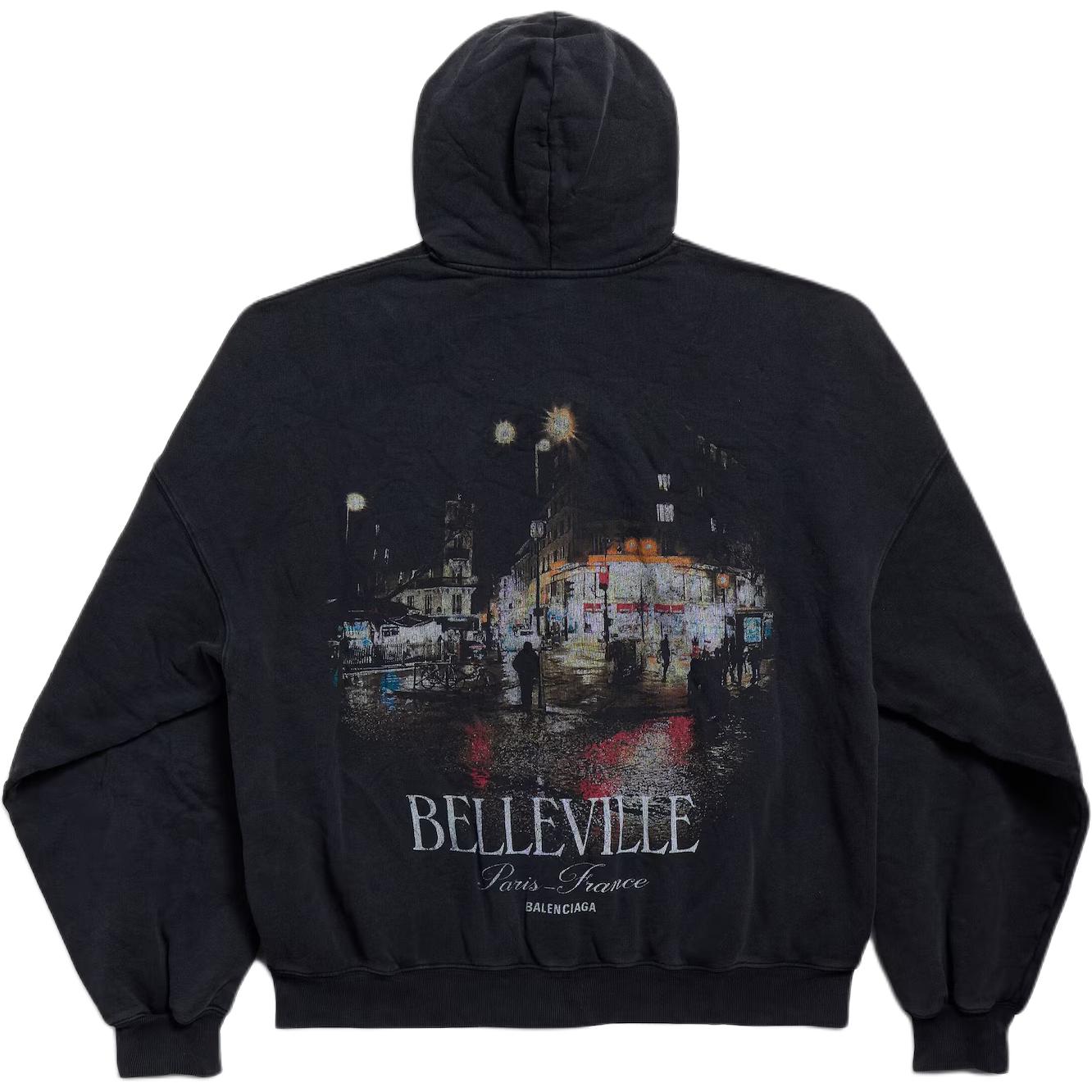 (Women) Balenciaga  Black Printed Oversized Hoodie Jacket. 826148TSVI81041 圖 3