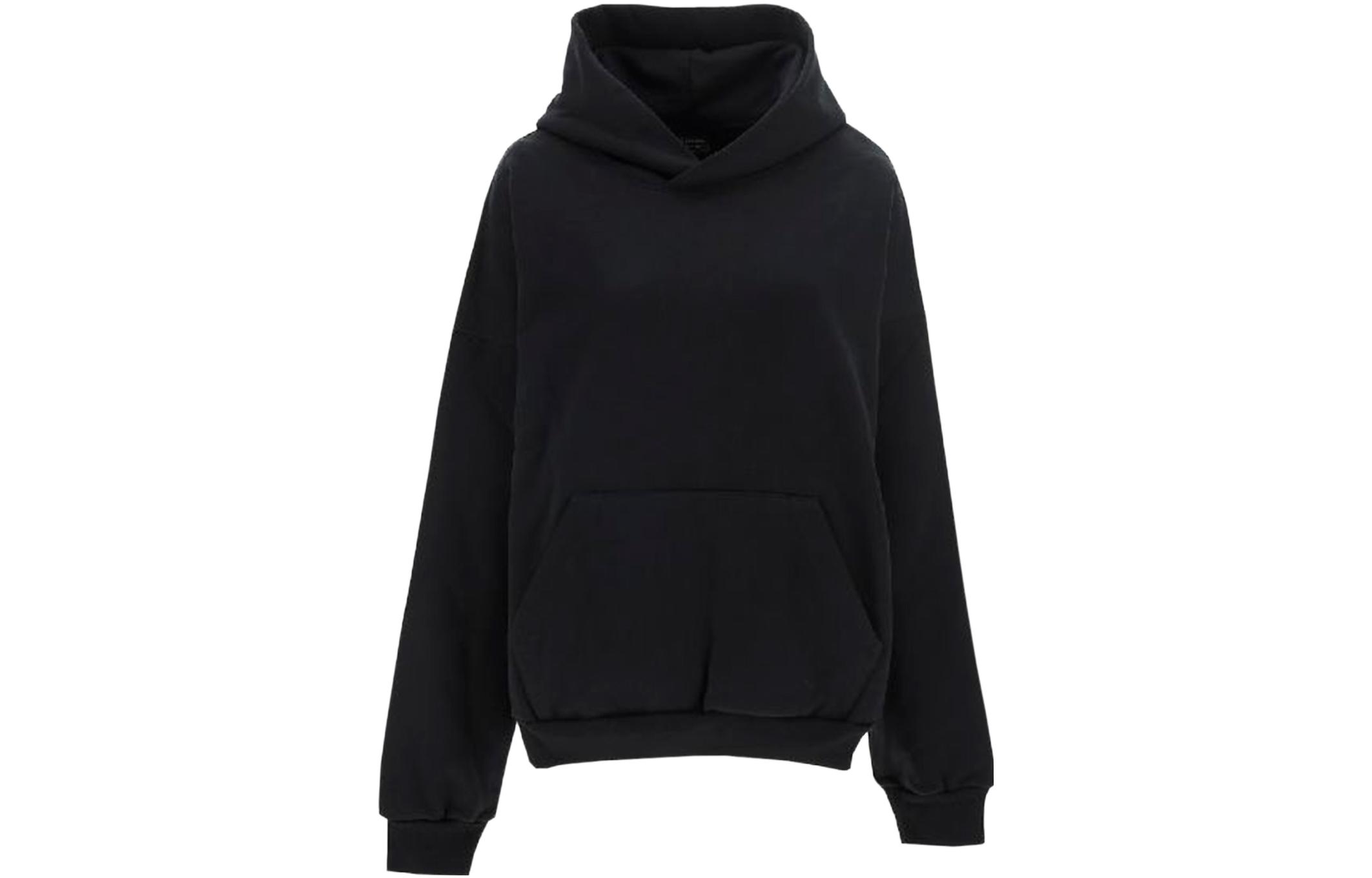 Buy (W) Balenciaga 黑色純色連帽套頭衛衣. 725558TNVL61070