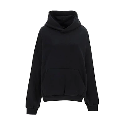 (Women) Balenciaga Black Solid Color Hoodie Pullover Sweatshirt. 725558TNVL61070