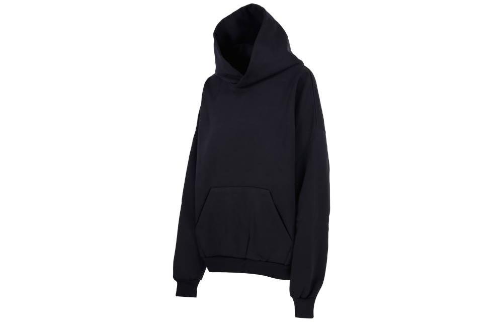 Shop (W) Balenciaga 黑色純色連帽套頭衛衣. 725558TNVL61070