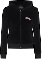(Women) Balenciaga Black Solid Full-Zip Hoodie Jacket Early Spring Style. 769022TPVJ81070 (Women) Balenciaga Black Solid Full-Zip Hoodie Jacket Early Spring Style. 769022TPVJ81070
