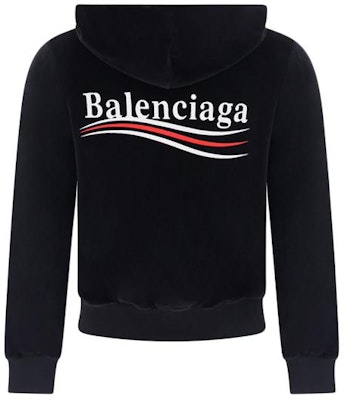 (W) Balenciaga Sudadera Chaqueta Negra con Cremallera Estilo Primavera Temprana. 769022TPVJ81070 Lookbook (W) Balenciaga Sudadera Chaqueta Negra con Cremallera Estilo Primavera Temprana. 769022TPVJ81070