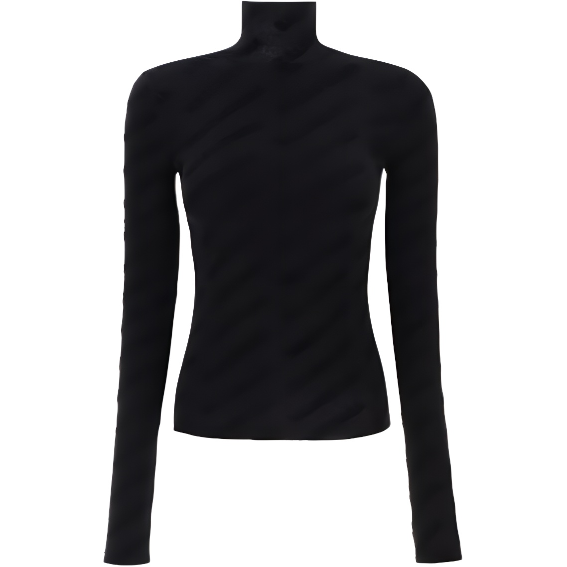 (Women) Balenciaga  Black Solid High-Neck Pullover Sweater Regular Fit. 768625T52041000