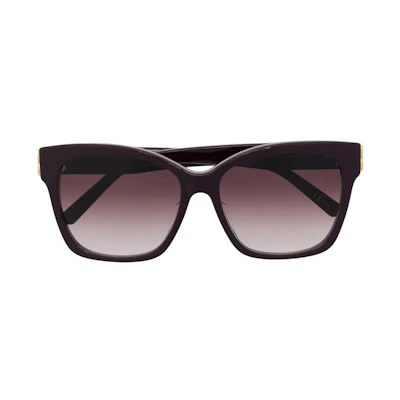 (Women) Balenciaga Black Square Sunglasses with Lightweight Sleek Design BB0102SA006