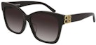 Order (W) Gafas de Sol Cuadradas Negras Balenciaga de Diseño Elegante y Ligero BB0102SA006