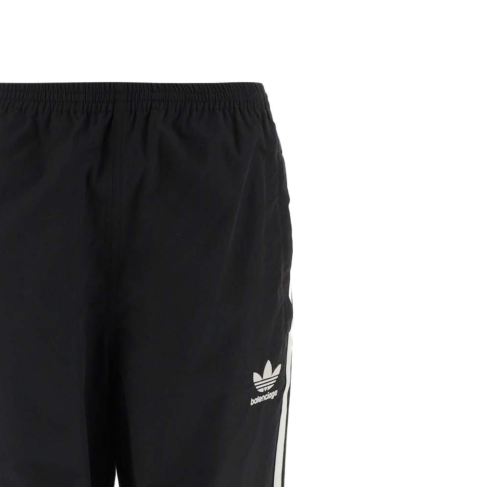 Details for (W) 발렌시아가 블랙 스트라이프 조거 팬츠 레귤러핏 캐주얼 바지. 725597TNQ251000