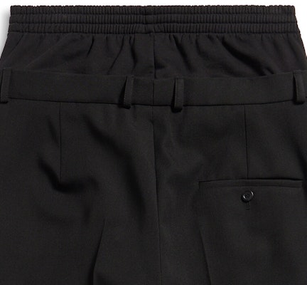 (W) Balenciaga 黑色寬鬆中腰長褲 春季休閒穿搭 768808TPT151069 Sizing (W) Balenciaga 黑色寬鬆中腰長褲 春季休閒穿搭 768808TPT151069